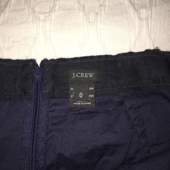 J Crew Navy Blue Eyelet Skirt size 0 - Picture 3 of 4